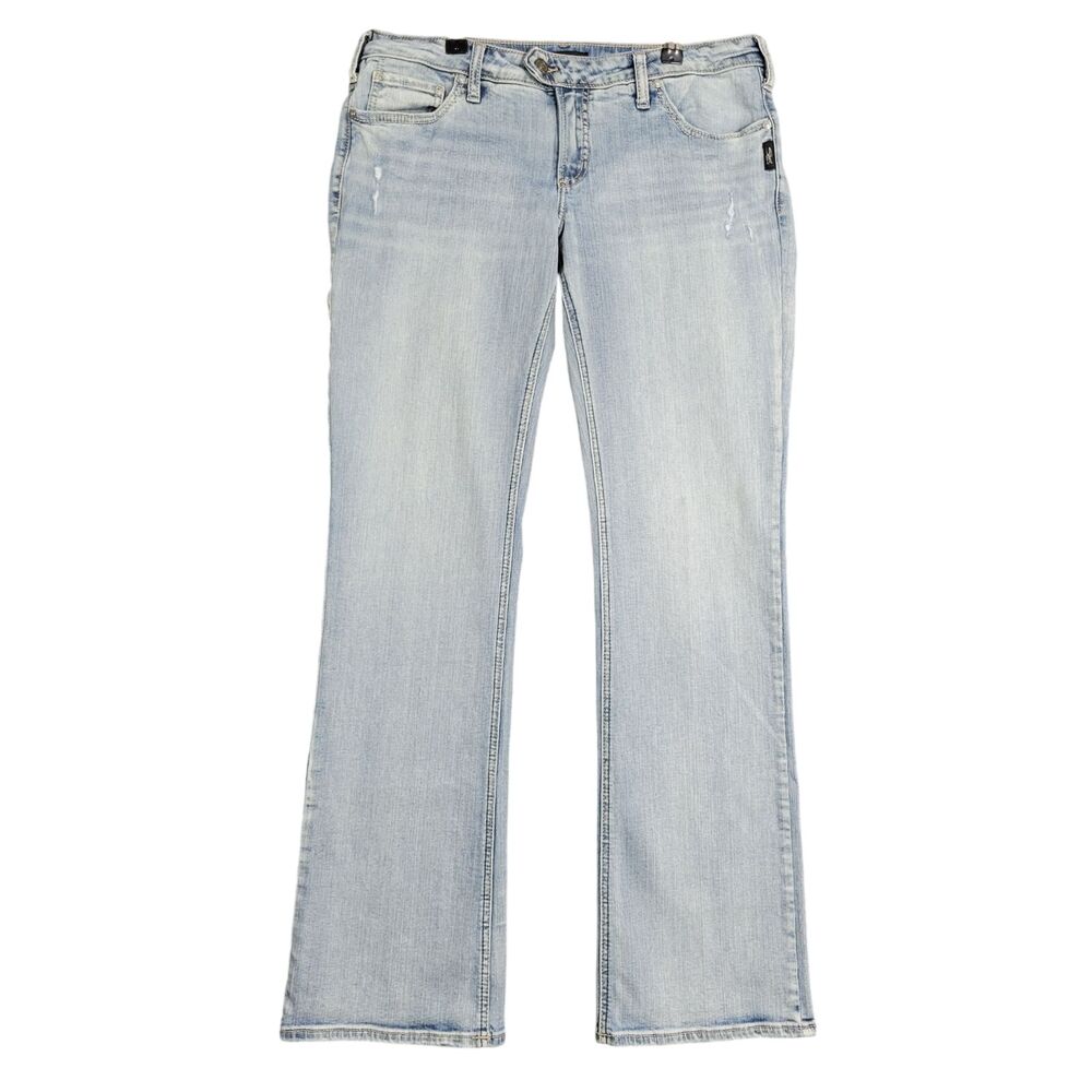 SILVER JEANS Tuesday Slim Boot Low Rise Bootcut Stretch Denim Blue Jeans SIZE 32